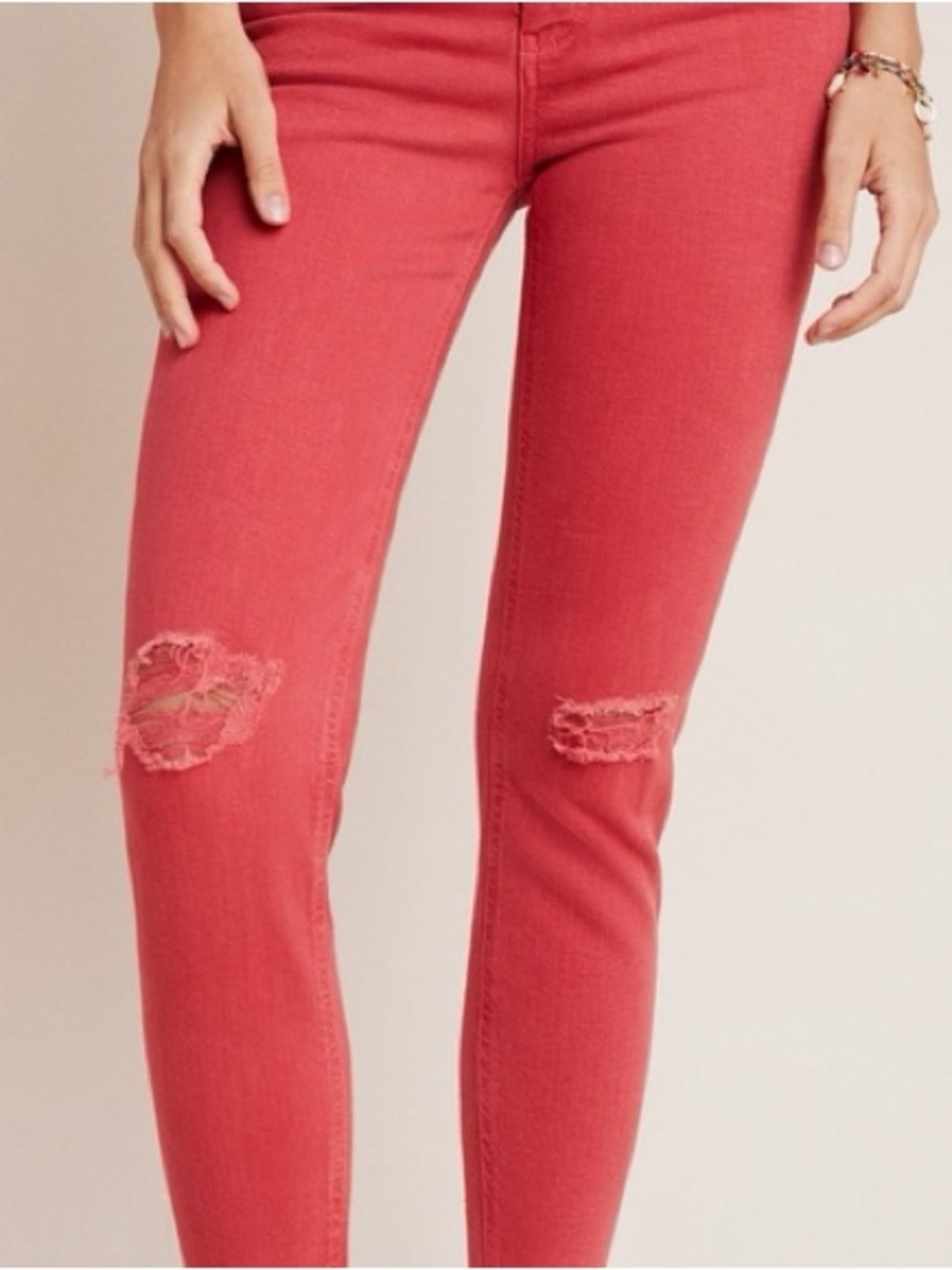 Women's Red cropped pants